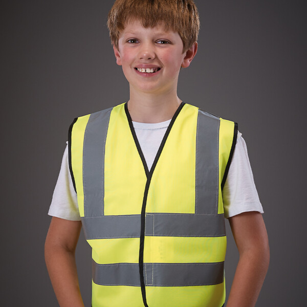 Yoko Kids Hi-Vis Two Band and Braces Waistcoat Thumbnail