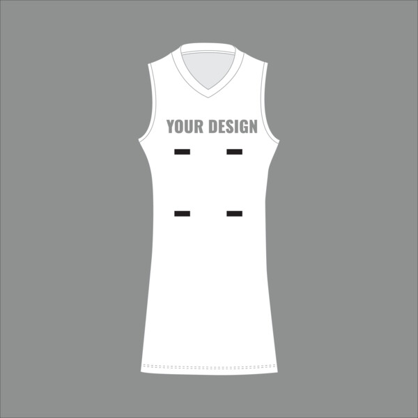 CLUB SHOP  STANDARD V NECK NETBALL DRESS - Adult (NO NAME) Thumbnail